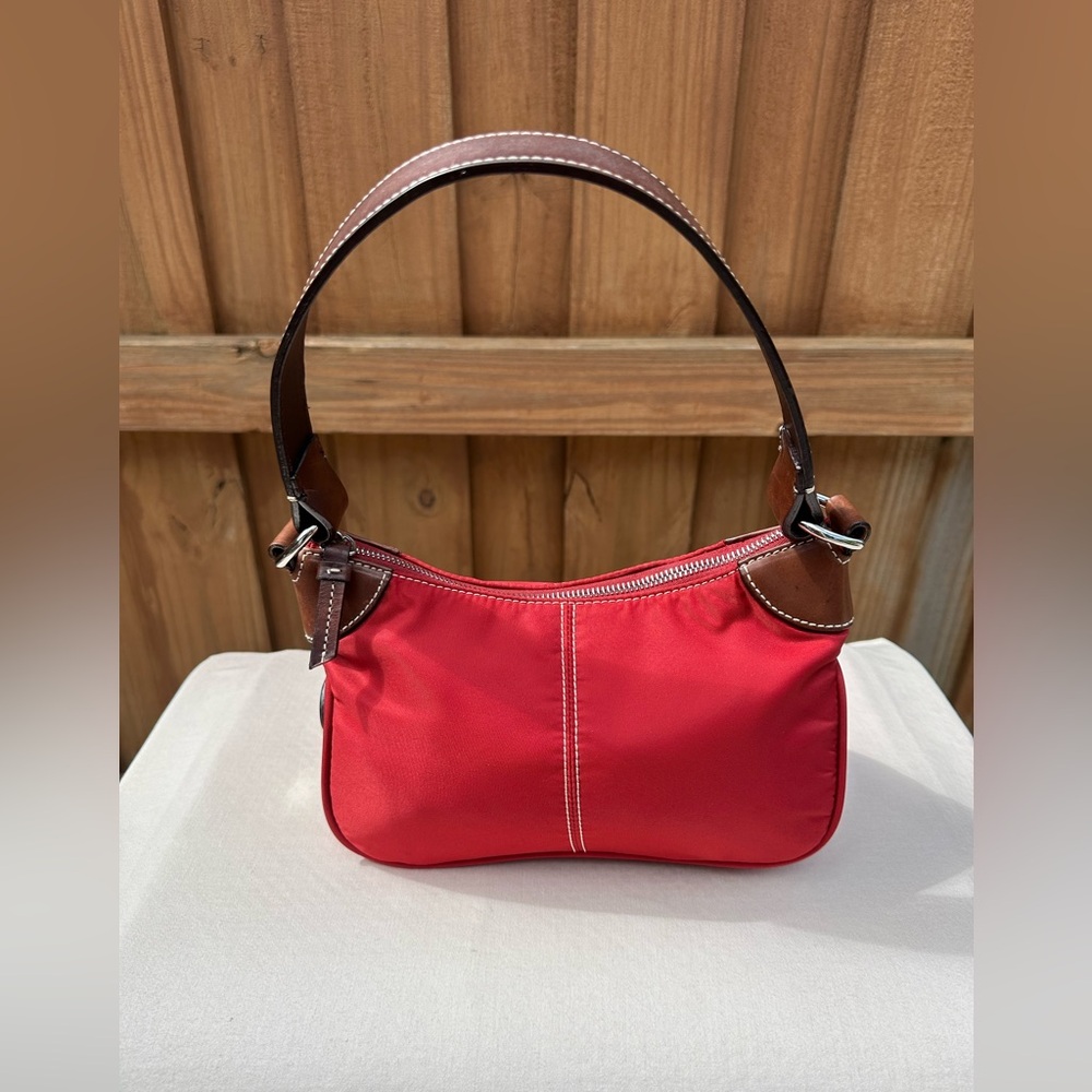 Dooney & Bourke Wayfarer Red Nylon & Leather Bag